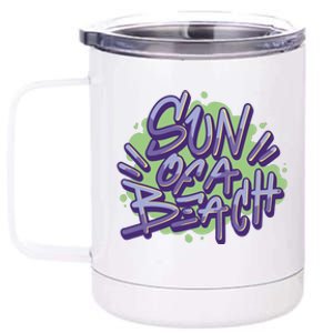 Sun Of A Beach Graffiti Summer 12 oz Stainless Steel Tumbler Cup