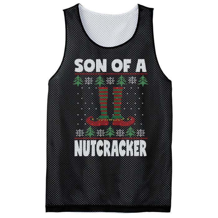 Son Of A Nutcracker Jumper Ugly Christmas Sweater Mesh Reversible Basketball Jersey Tank