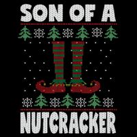 Son Of A Nutcracker Jumper Ugly Christmas Sweater Valucap Bio-Washed Visor