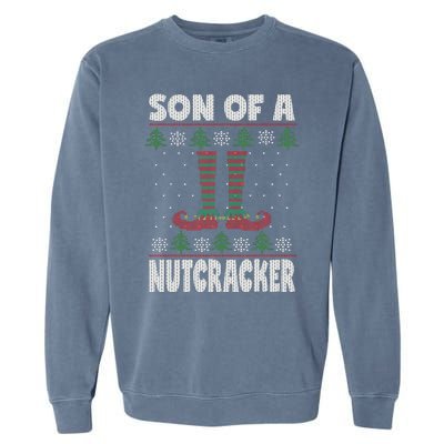 Son Of A Nutcracker Jumper Ugly Christmas Sweater Garment-Dyed Sweatshirt