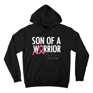 Son Of A Warrior Pink Ribbon Breast Cancer Awareness Hoodie