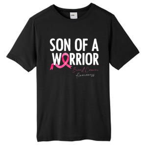 Son Of A Warrior Pink Ribbon Breast Cancer Awareness Tall Fusion ChromaSoft Performance T-Shirt