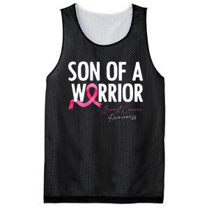 Son Of A Warrior Pink Ribbon Breast Cancer Awareness Mesh Reversible Basketball Jersey Tank