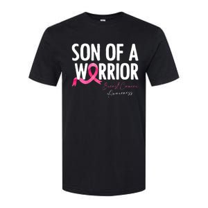 Son Of A Warrior Pink Ribbon Breast Cancer Awareness Softstyle CVC T-Shirt