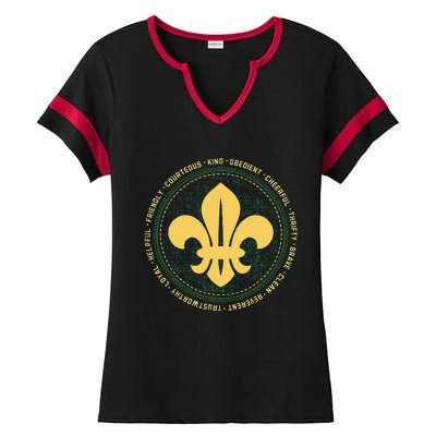 Scout Oath And Law Scout Member And Ladies Halftime Notch Neck Tee