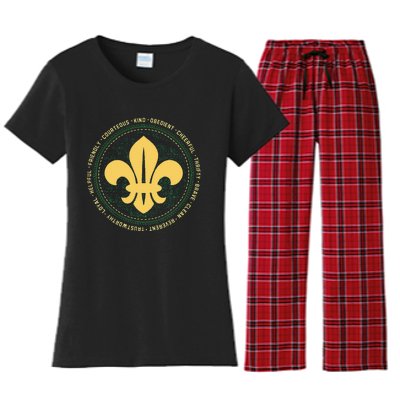 Scout Oath And Law Scout Member And Women's Flannel Pajama Set