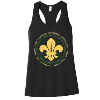 Scout Oath And Law Scout Member And Women's Racerback Tank