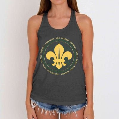 Scout Oath And Law Scout Member And Women's Knotted Racerback Tank