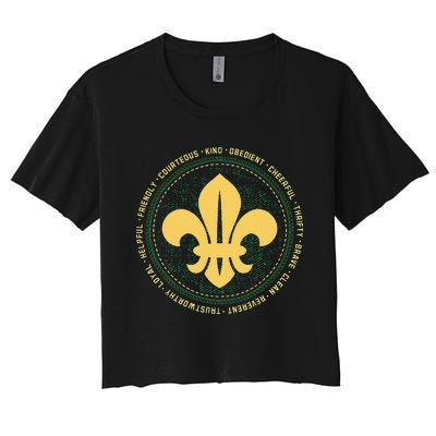 Scout Oath And Law Scout Member And Women's Crop Top Tee