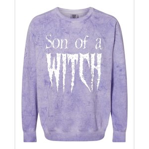 Son Of A Witch Spooky Halloween Wiccan Colorblast Crewneck Sweatshirt