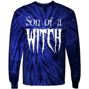 Son Of A Witch Spooky Halloween Wiccan Tie-Dye Long Sleeve Shirt