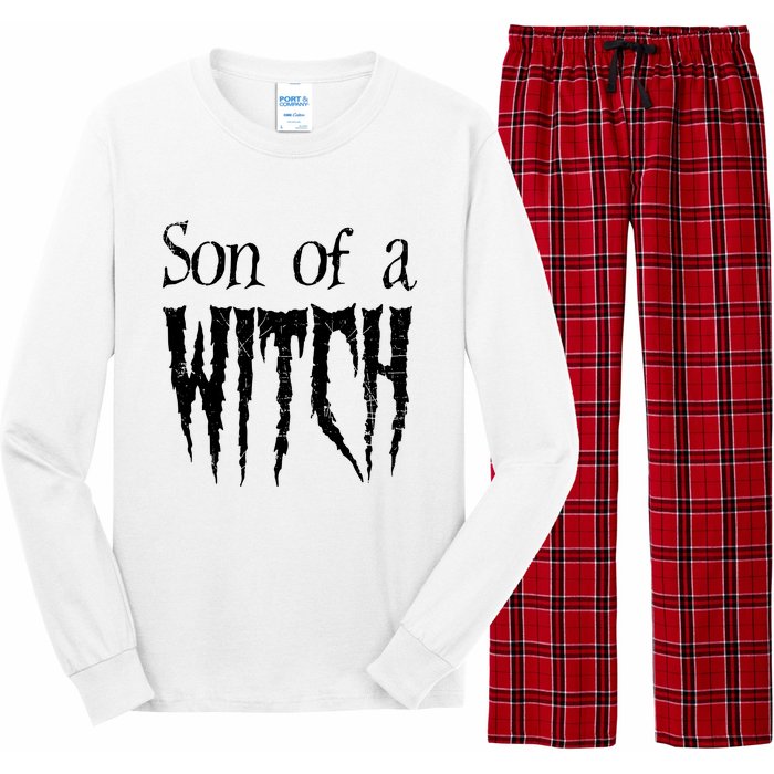 Son Of A Witch Spooky Halloween Wiccan Long Sleeve Pajama Set