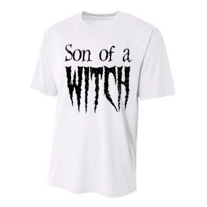 Son Of A Witch Spooky Halloween Wiccan Performance Sprint T-Shirt