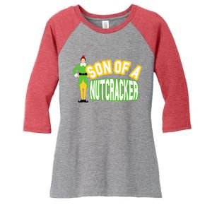 Son Of A Nutcracker Women's Tri-Blend 3/4-Sleeve Raglan Shirt