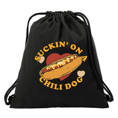 Suckin On A Chili Dog Foodie Funny Drawstring Bag
