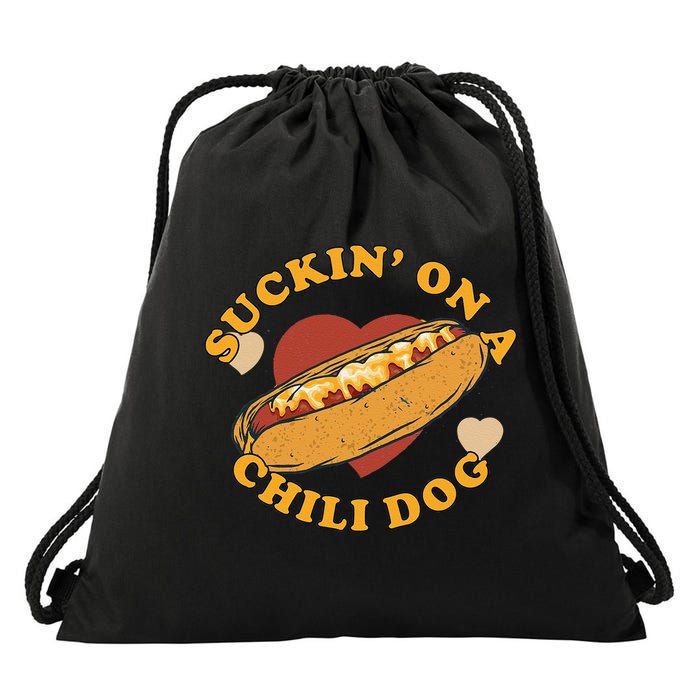 Suckin On A Chili Dog Foodie Funny Drawstring Bag