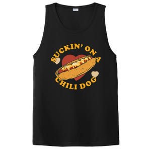 Suckin On A Chili Dog Foodie Funny PosiCharge Competitor Tank