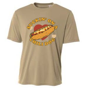 Suckin On A Chili Dog Foodie Funny Cooling Performance Crew T-Shirt