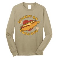 Suckin On A Chili Dog Foodie Funny Long Sleeve Shirt