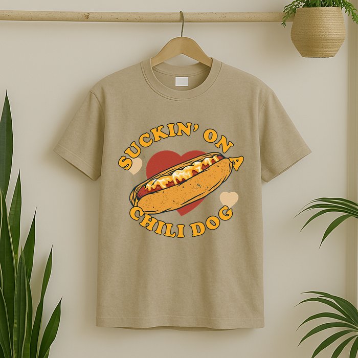 Suckin On A Chili Dog Foodie Funny T-Shirt