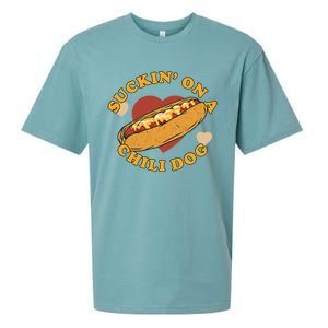 Suckin On A Chili Dog Foodie Funny Sueded Cloud Jersey T-Shirt