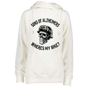 Sonz Of Alzheimers Wheres My Bike Womens Funnel Neck Pullover Hood