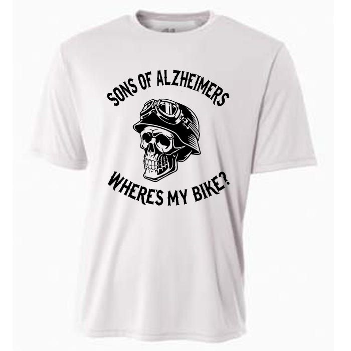 Sonz Of Alzheimers Wheres My Bike Cooling Performance Crew T-Shirt