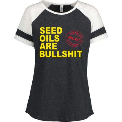 Seed Oils Are Bullshit Oils Unhealthy Processed Foods Enza Ladies Jersey Colorblock Tee