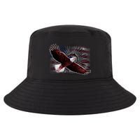 Soaring Metal Eagle American Flag Cool Comfort Performance Bucket Hat
