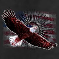 Soaring Metal Eagle American Flag Cool Comfort Performance Bucket Hat