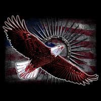 Soaring Metal Eagle American Flag City Backpack