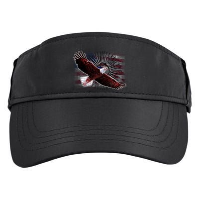 Soaring Metal Eagle American Flag Adult Drive Performance Visor