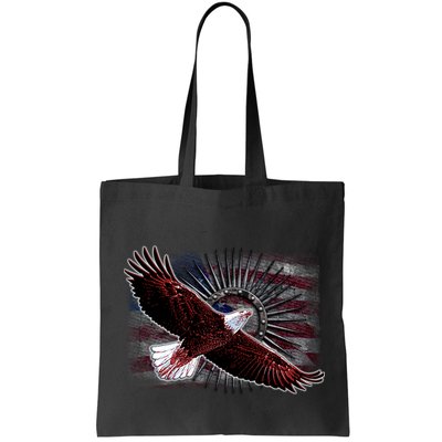 Soaring Metal Eagle American Flag Bag