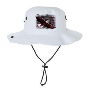 Soaring Metal Eagle American Flag Legacy Cool Fit Booney Bucket Hat