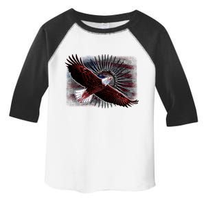 Soaring Metal Eagle American Flag Toddler Fine Jersey T-Shirt