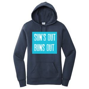 Suns Out Buns Out Summer Cool Beach Fun Muscle Funny Gift Women's Pullover Hoodie