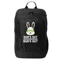 Suns Out Buns Out Funny Bunny Summer Quote Gift City Backpack