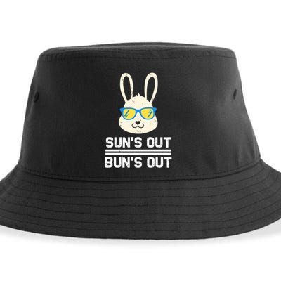 Suns Out Buns Out Funny Bunny Summer Quote Gift Sustainable Bucket Hat