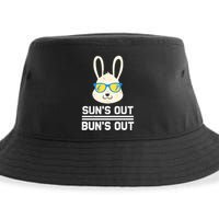 Suns Out Buns Out Funny Bunny Summer Quote Gift Sustainable Bucket Hat