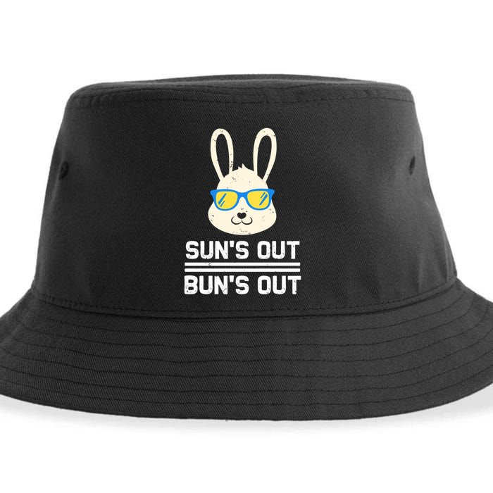 Suns Out Buns Out Funny Bunny Summer Quote Gift Sustainable Bucket Hat