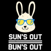 Suns Out Buns Out Funny Bunny Summer Quote Gift Sustainable Bucket Hat