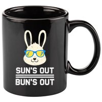 Suns Out Buns Out Funny Bunny Summer Quote Gift 11oz C Handle Ceramic Mug