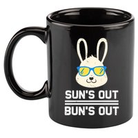 Suns Out Buns Out Funny Bunny Summer Quote Gift 11oz C Handle Ceramic Mug