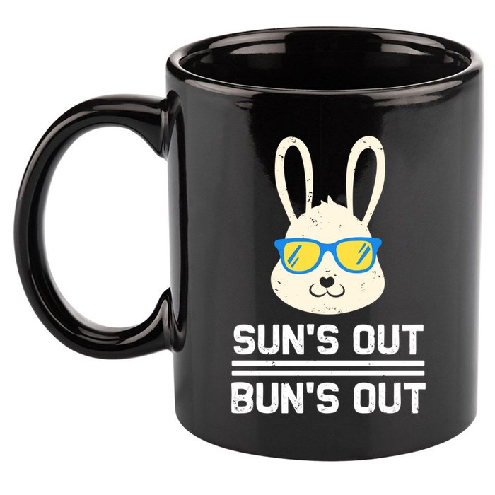 Suns Out Buns Out Funny Bunny Summer Quote Gift 11oz C Handle Ceramic Mug