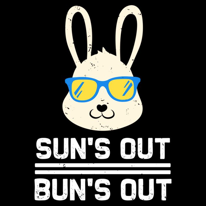 Suns Out Buns Out Funny Bunny Summer Quote Gift Flat Bill Trucker Hat