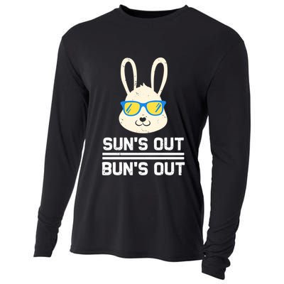Suns Out Buns Out Funny Bunny Summer Quote Gift Cooling Performance Long Sleeve Crew