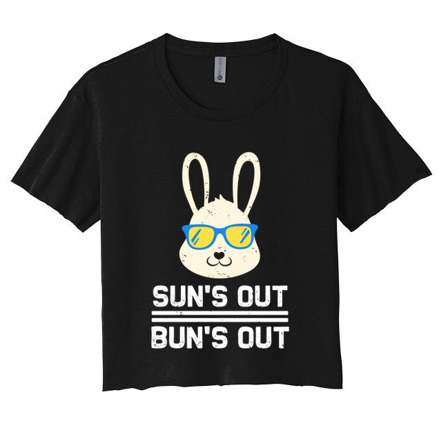 Suns Out Buns Out Funny Bunny Summer Quote Gift Crop Top