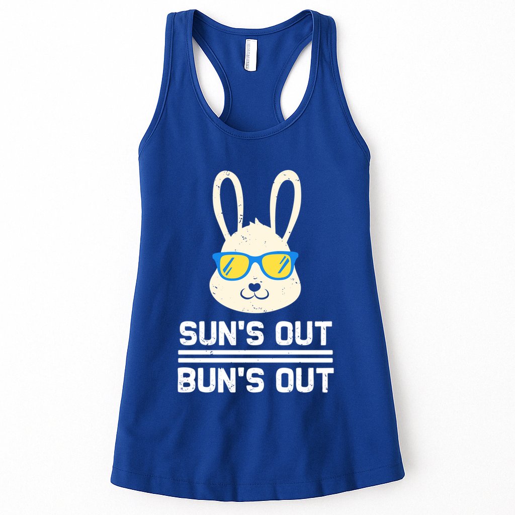 Suns Out Buns Out Funny Bunny Summer Quote Gift Womens Tank Top