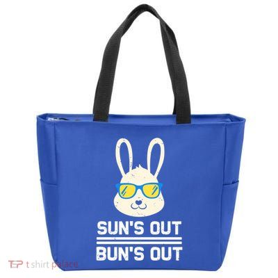 Suns Out Buns Out Funny Bunny Summer Quote Gift Zip Tote Bag