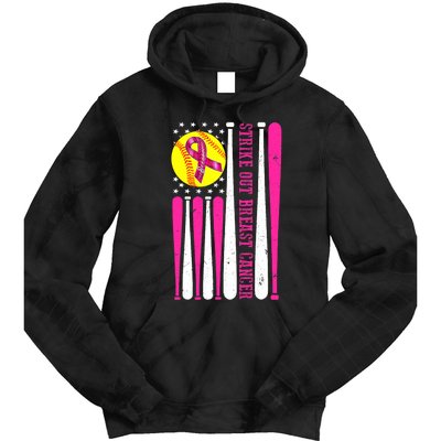 Strike Out Breast Cancer Softball Fight Awareness 2024 Tie Dye Hoodie